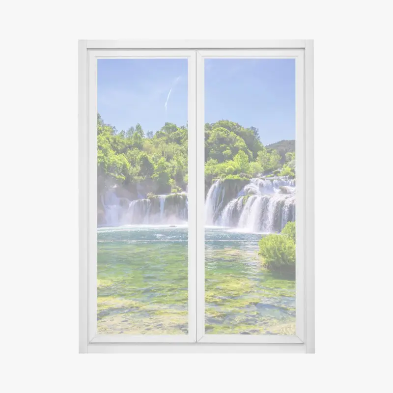 Fensteraufkleber Skradinski Buk wasserfall im Krka Nationalpark