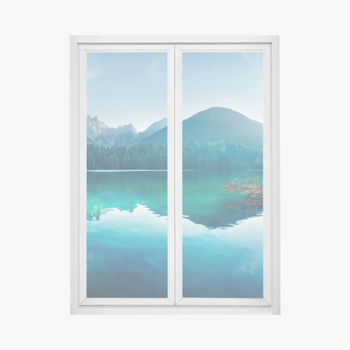 Fensteraufkleber sonniger Fusine see, Julische Alpen – Pixers®