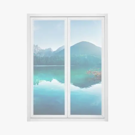 Fensteraufkleber sonniger Fusine see, Julische Alpen – Pixers®