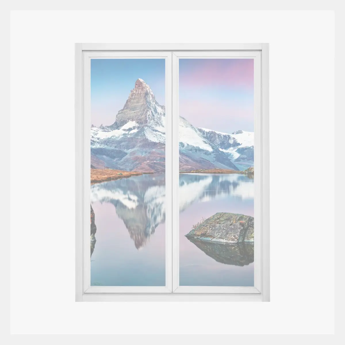 Fensteraufkleber spiegelung am Matterhorn bei sonnenaufgang – Pixers®