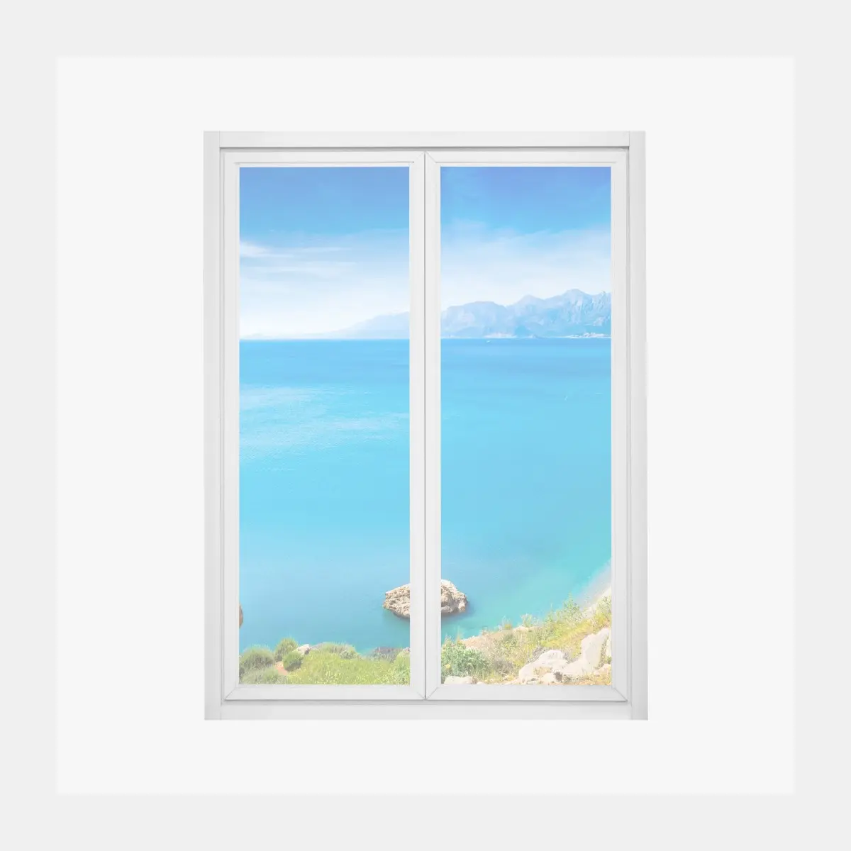 Fensteraufkleber panoramastrand Konyaalti in Antalya – Pixers®