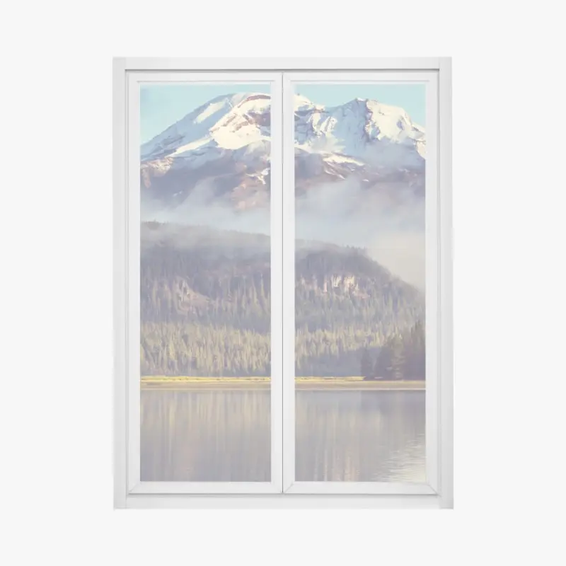 Fensteraufkleber ruhiger bergsee in Oregon