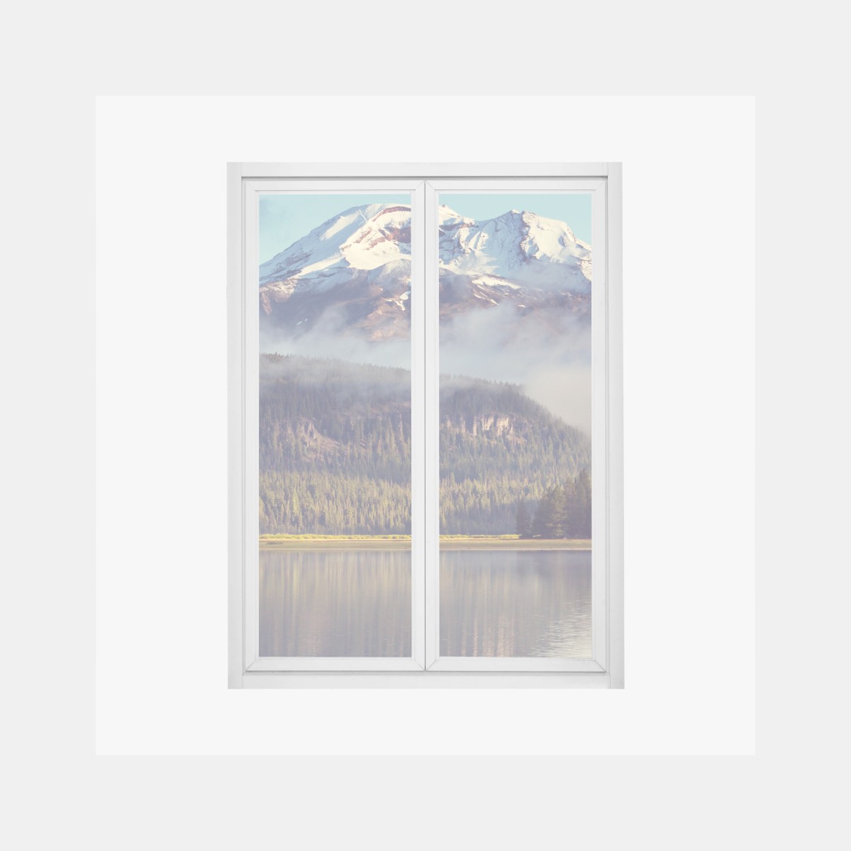 Fensteraufkleber ruhiger bergsee in Oregon – Pixers®