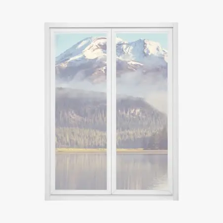 Fensteraufkleber ruhiger bergsee in Oregon – Pixers®