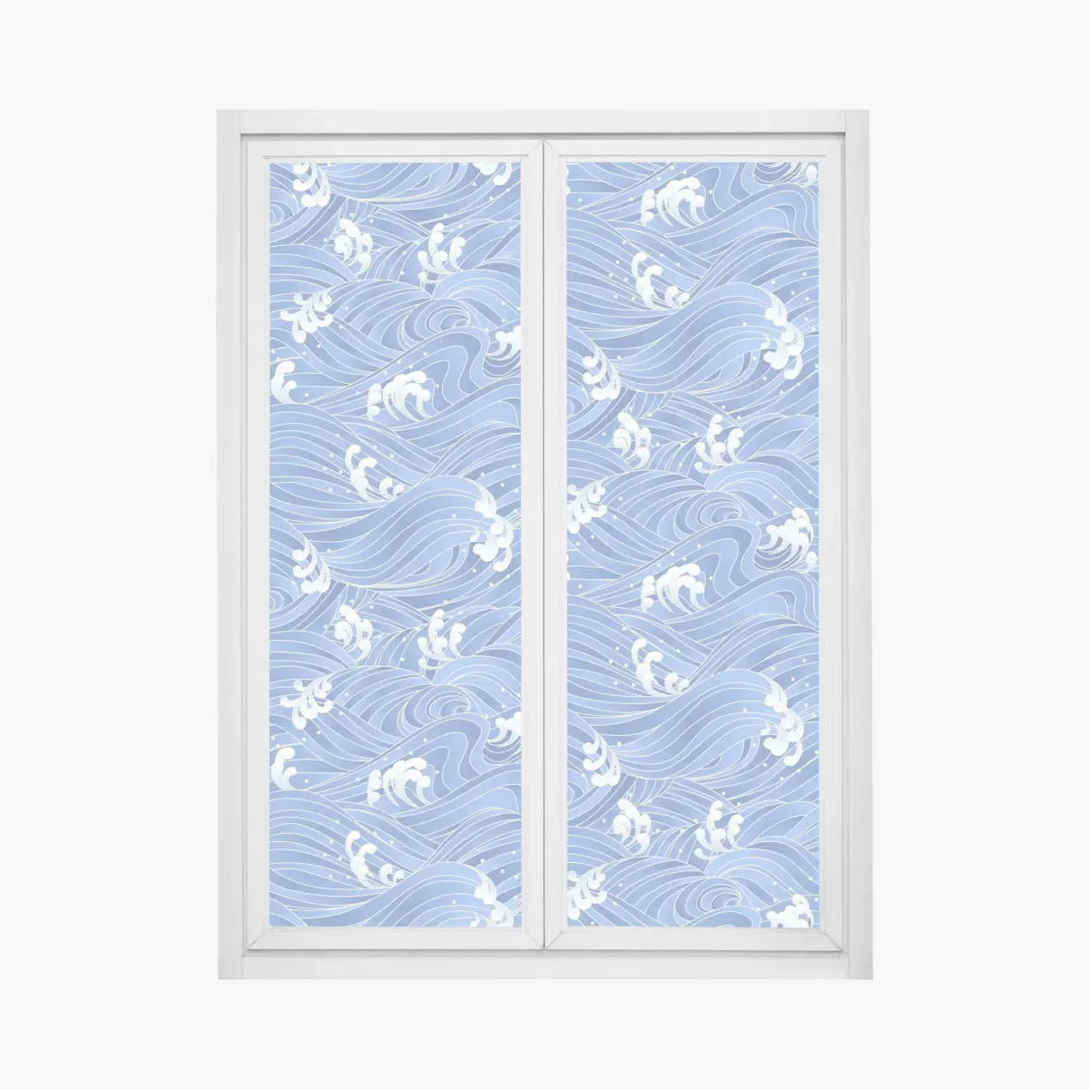 Fensteraufkleber stilisiertes Japanisches wellenmuster – Pixers®