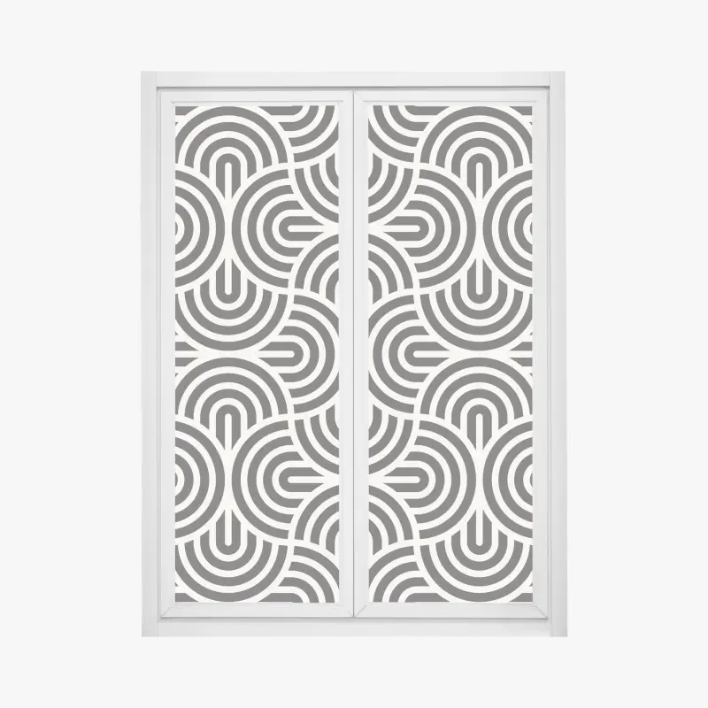 Fensteraufkleber schwarz-weiß geometrisches muster