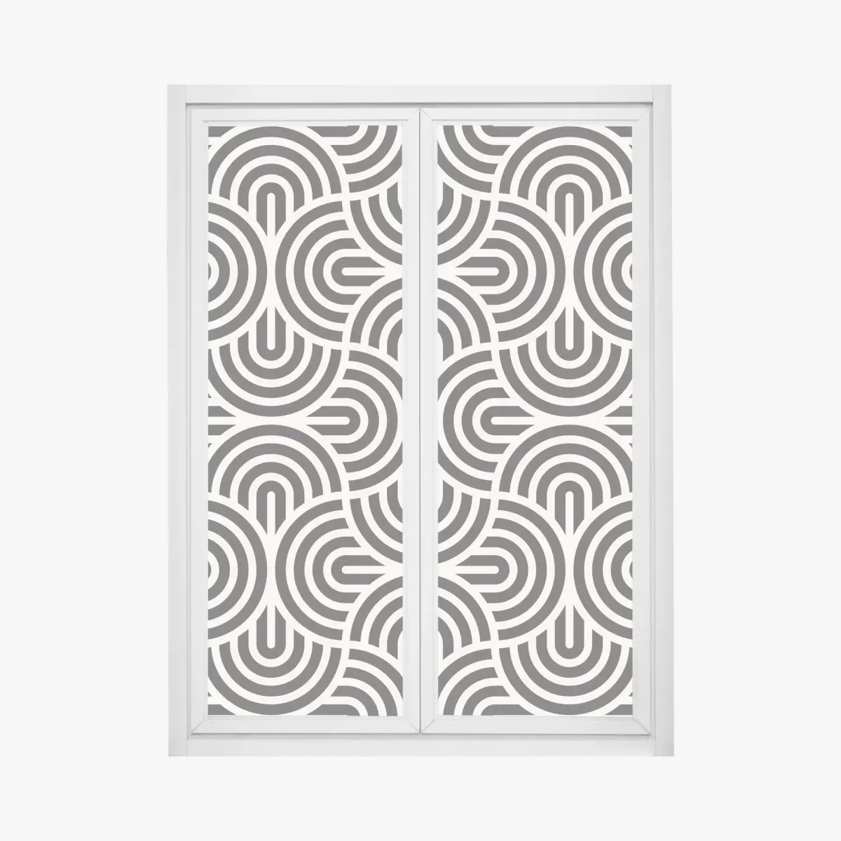 Fensteraufkleber schwarz-weiß geometrisches muster – Pixers®