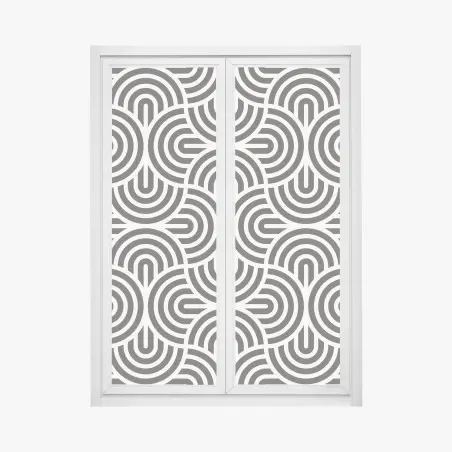 Fensteraufkleber schwarz-weiß geometrisches muster – Pixers®