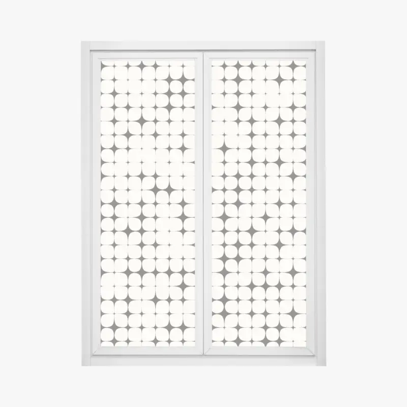 Fensteraufkleber monochromes geometrisches punktmuster
