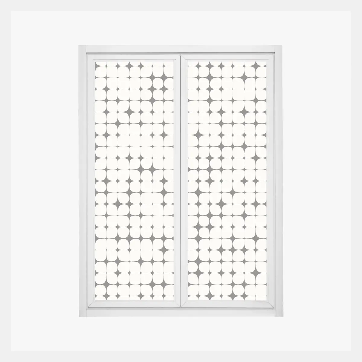Fensteraufkleber monochromes geometrisches punktmuster – Pixers®