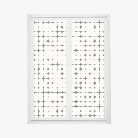 Fensteraufkleber monochromes geometrisches punktmuster – Pixers®