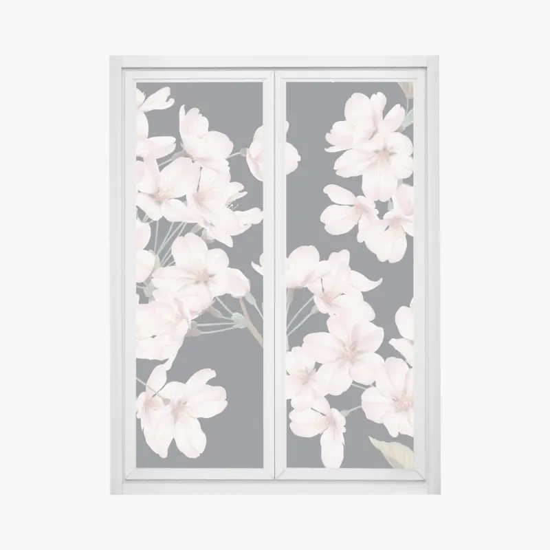 Fensteraufkleber zartes kirschblütenmuster