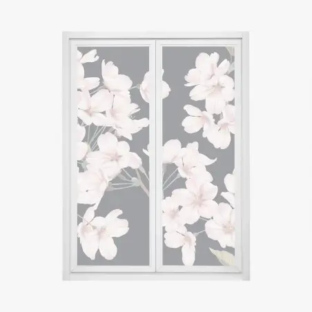 Fensteraufkleber zartes kirschblütenmuster – Pixers®