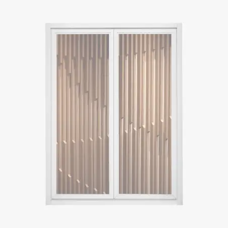Fensteraufkleber warmes muster aus holzlamellen für die wand – Pixers®