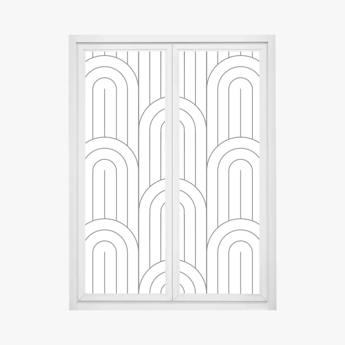Fensteraufkleber monochromes bogenmuster – Pixers®
