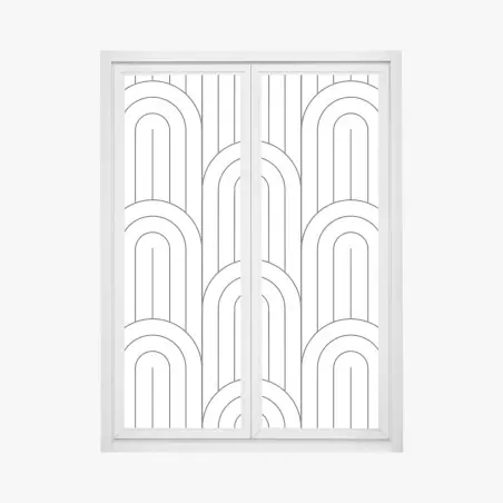 Fensteraufkleber monochromes bogenmuster – Pixers®