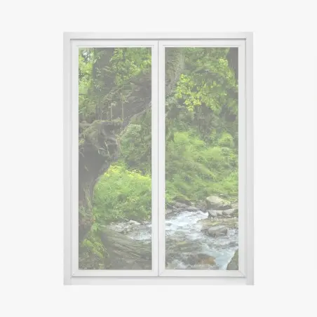 Fensteraufkleber moosiger waldbach panorama – Pixers®