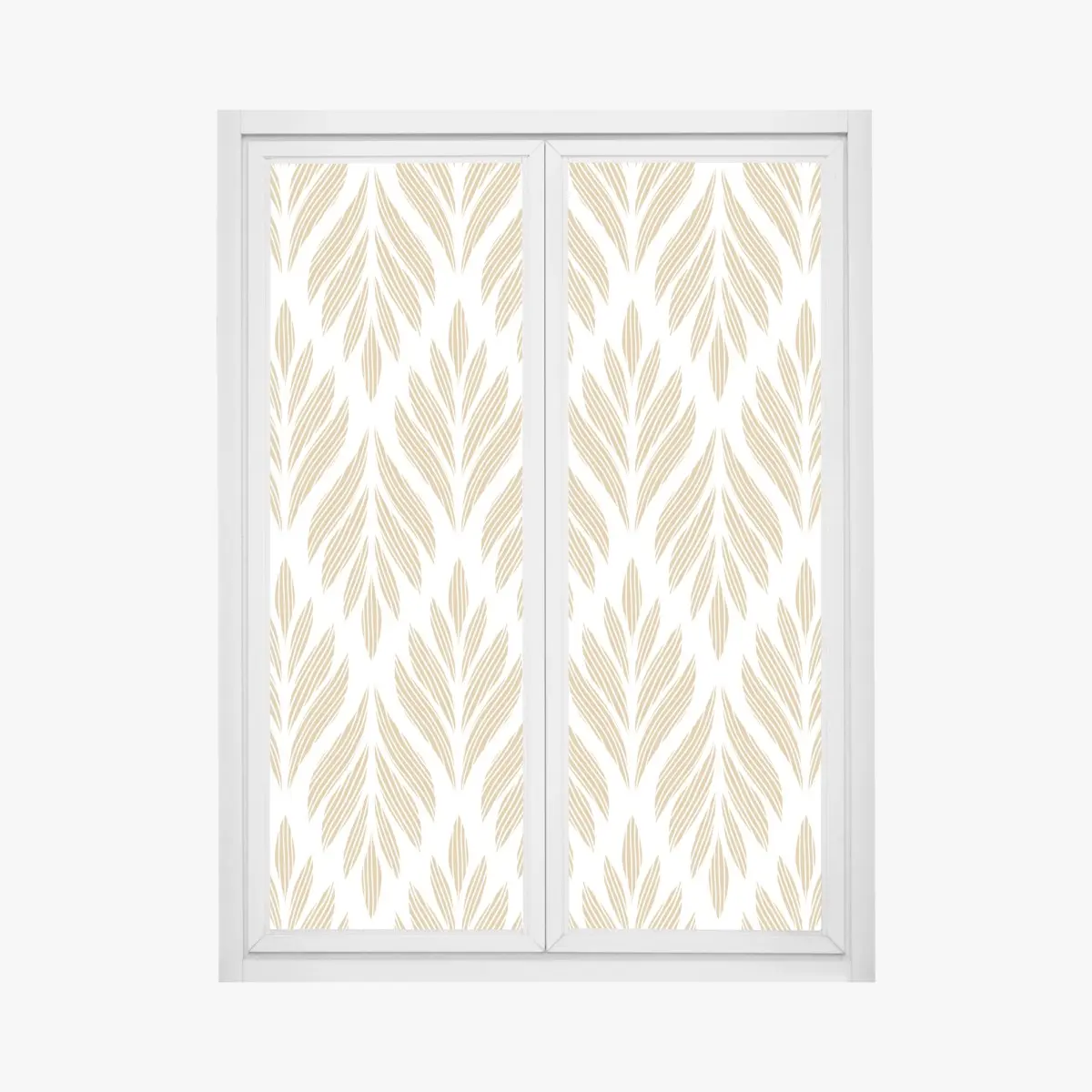Fensteraufkleber goldenes blattmuster nahtloses design – Pixers®