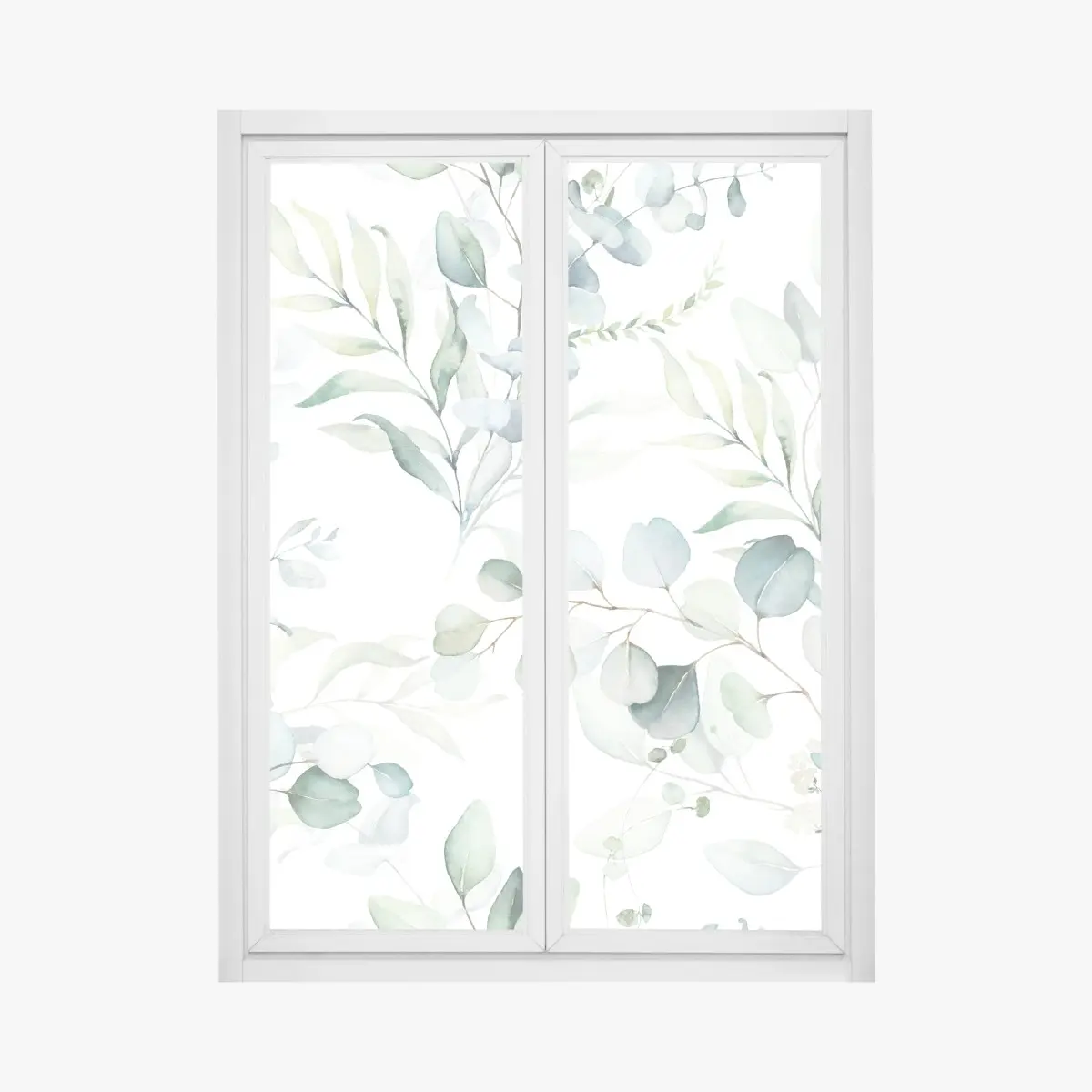 Fensteraufkleber aquarell eukalyptus blättermuster – Pixers®