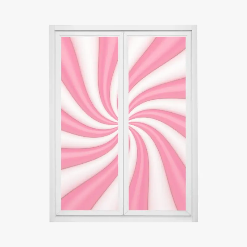 Fensteraufkleber rosa bonbonspirale