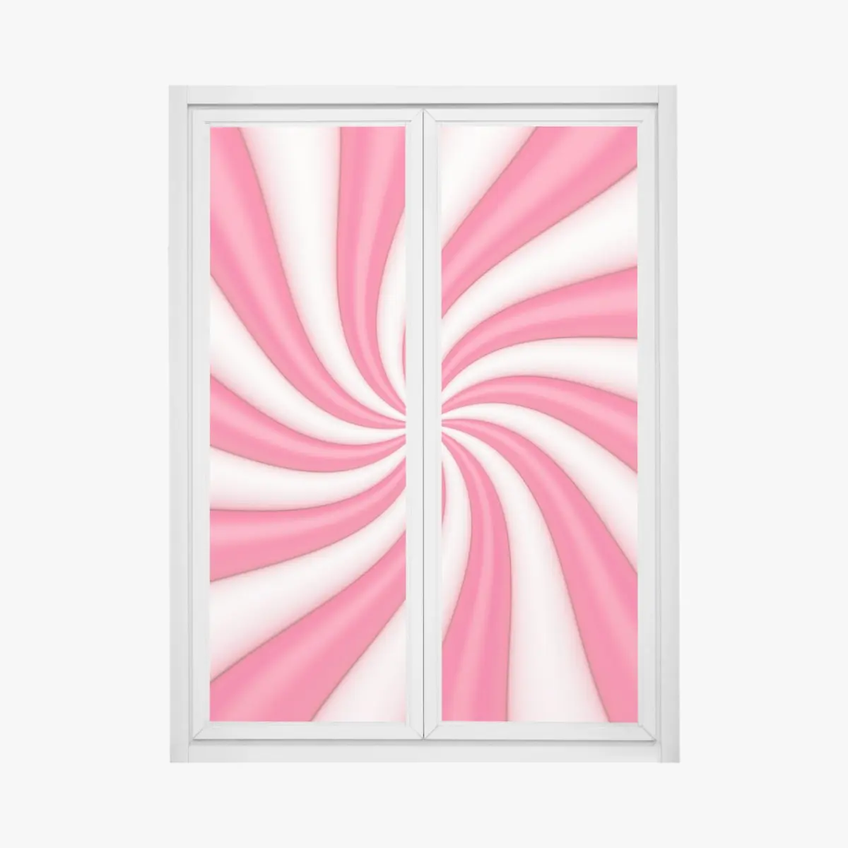 Fensteraufkleber rosa bonbonspirale – Pixers®
