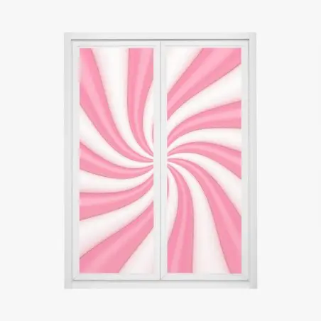 Fensteraufkleber rosa bonbonspirale – Pixers®