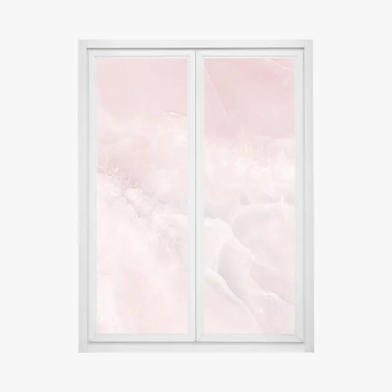 Fensteraufkleber zarte rosa marmortextur