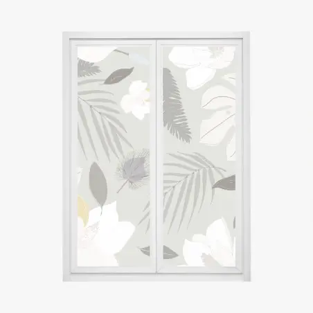 Fensteraufkleber zartes pastell botanikmuster – Pixers®