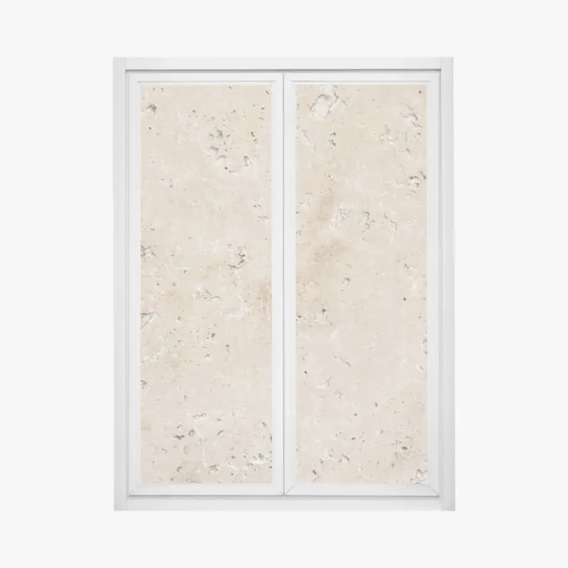 Fensteraufkleber beige travertin steinstruktur