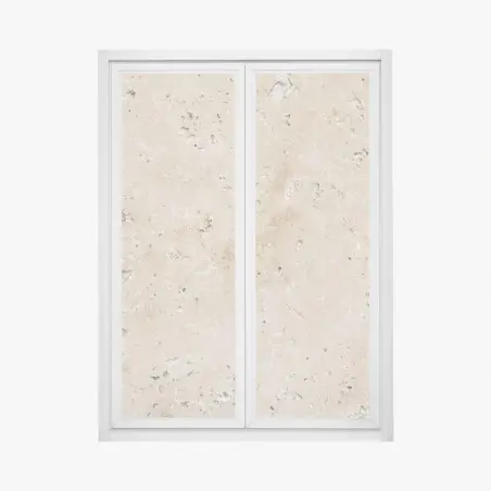 Fensteraufkleber beige travertin steinstruktur – Pixers®