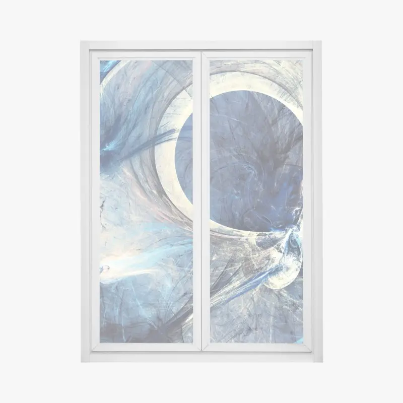 Fensteraufkleber blauer fraktalwirbel
