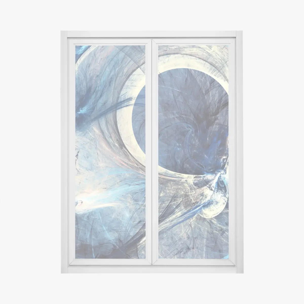 Fensteraufkleber blauer fraktalwirbel – Pixers®