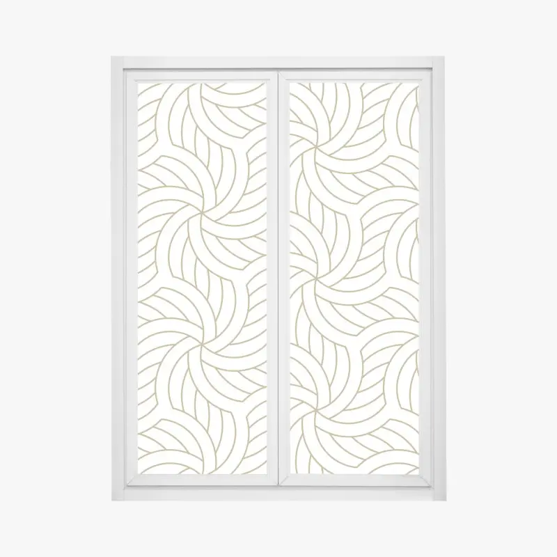 Fensteraufkleber goldenes geometrisches wirbelmuster