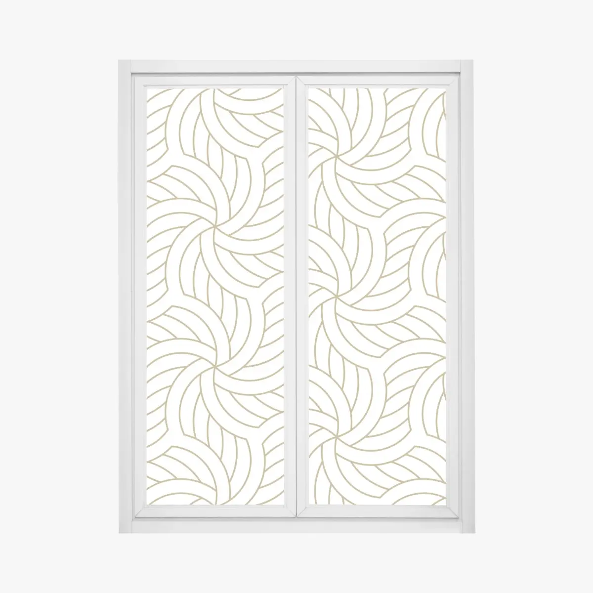 Fensteraufkleber goldenes geometrisches wirbelmuster – Pixers®