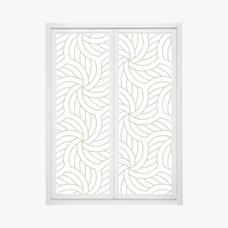 Fensteraufkleber goldenes geometrisches wirbelmuster – Pixers®