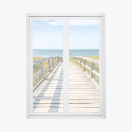 Fensteraufkleber steg zum meer – Pixers®
