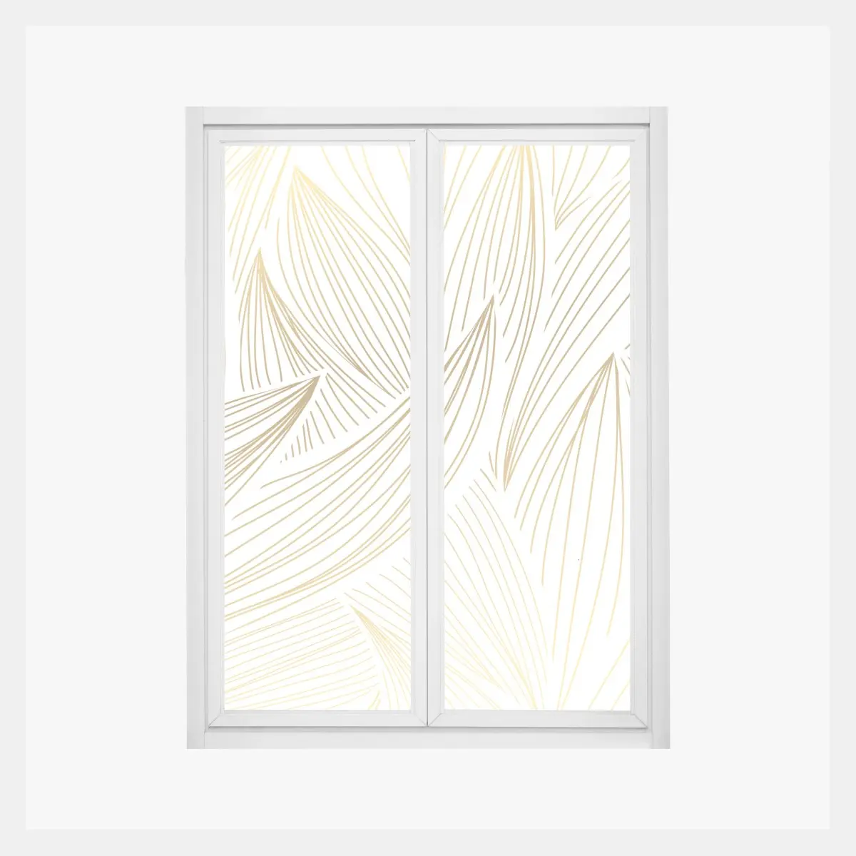 Fensteraufkleber goldene blattlinien – Pixers®