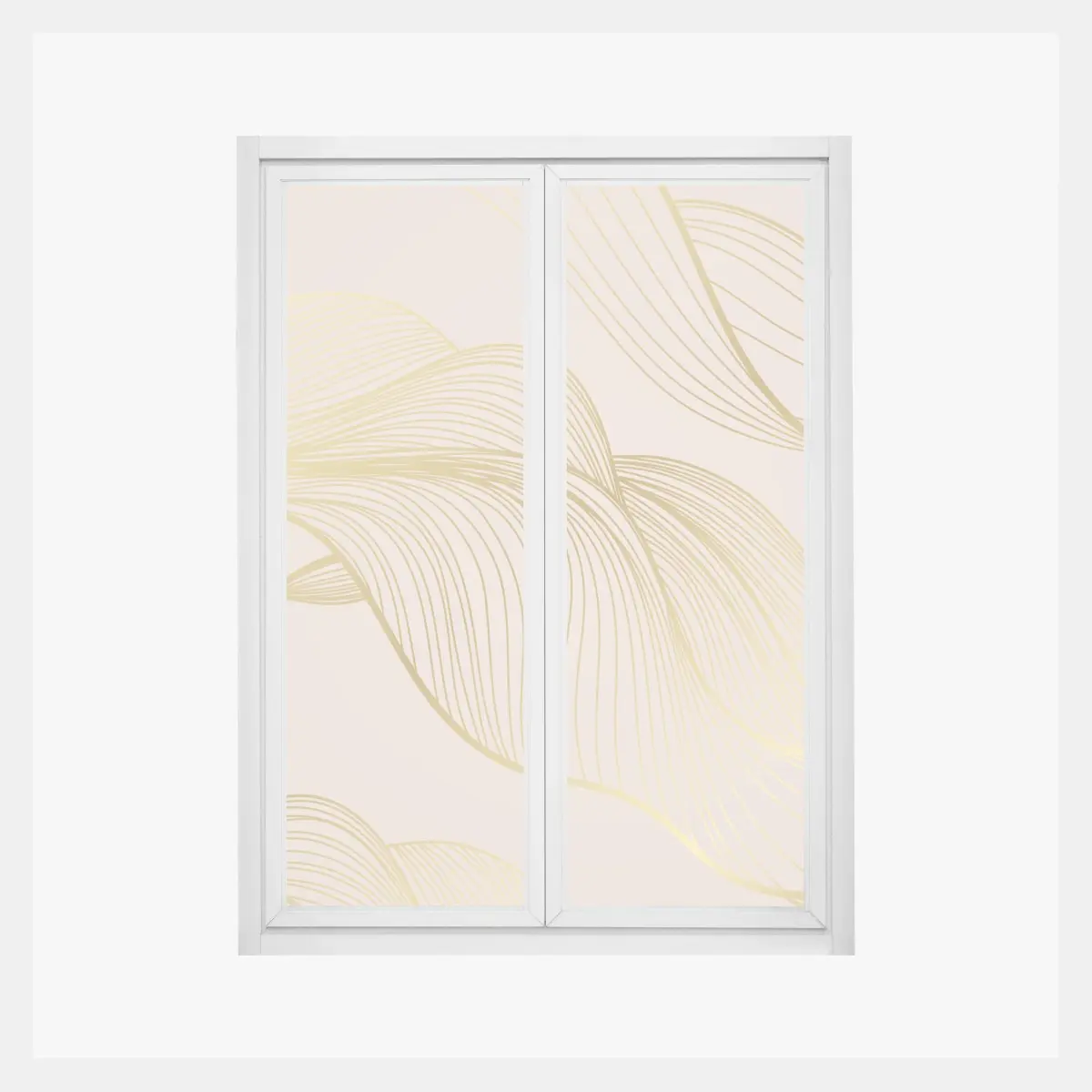 Fensteraufkleber abstraktes muster goldener wellen – Pixers®