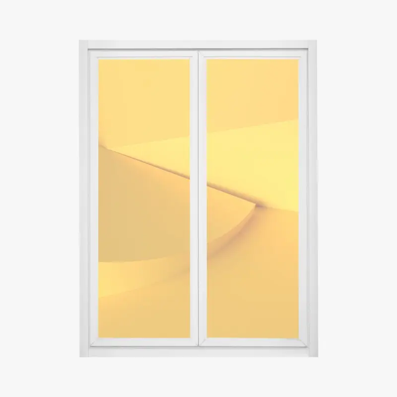 Fensteraufkleber gelbe geometrische abstraktion 3d
