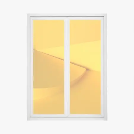 Fensteraufkleber gelbe geometrische abstraktion 3d – Pixers®