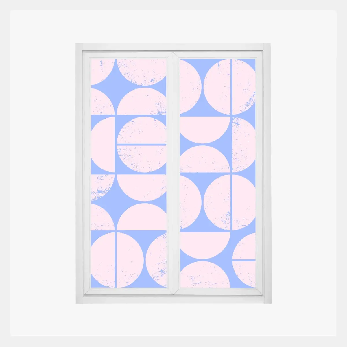 Fensteraufkleber pastell geometrisches kreismuster – Pixers®