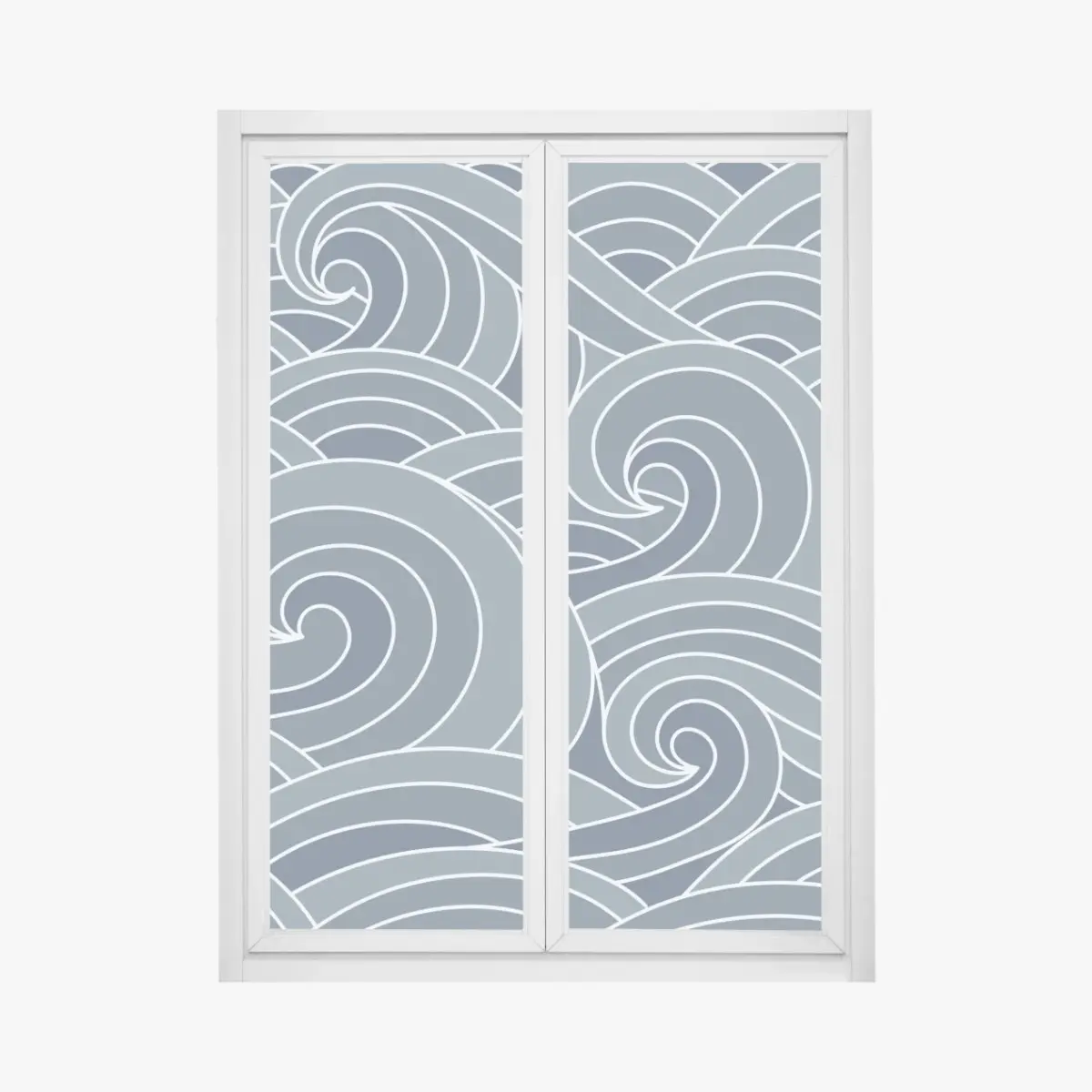 Fensteraufkleber stilisiertes wellenmuster – Pixers®