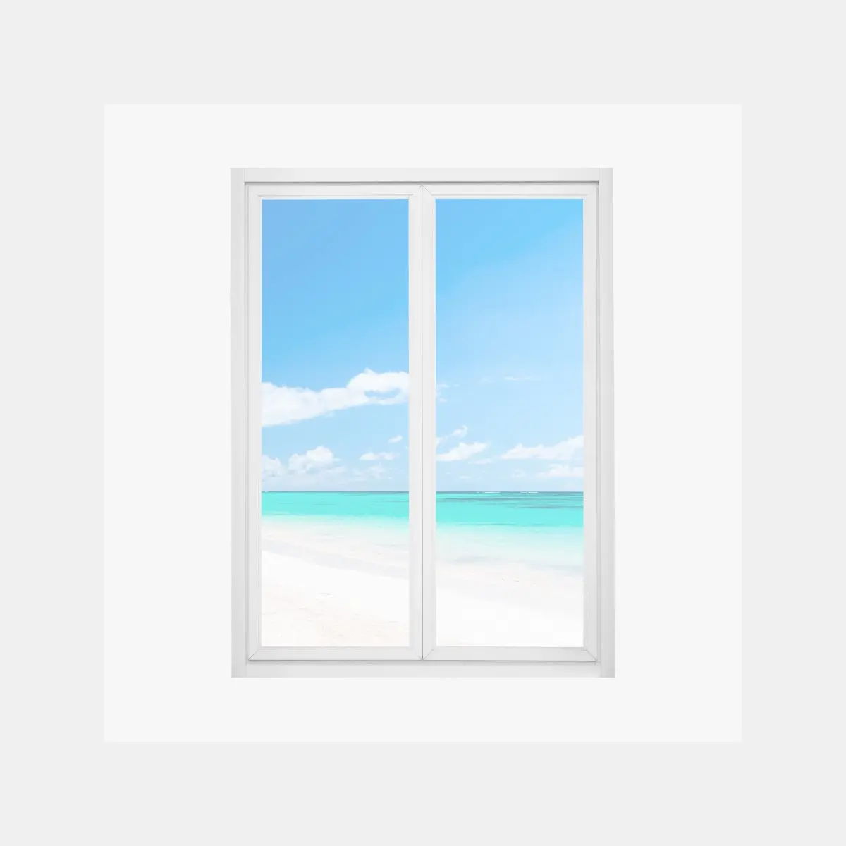 Fensteraufkleber tropisches strandpanorama in Punta Cana – Pixers®