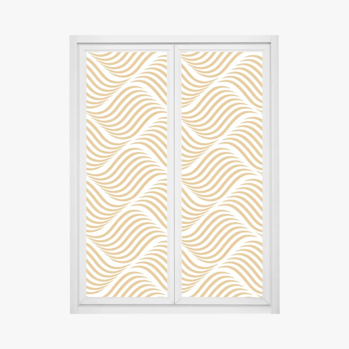 Fensteraufkleber goldenes wellenmuster wanddeko – Pixers®