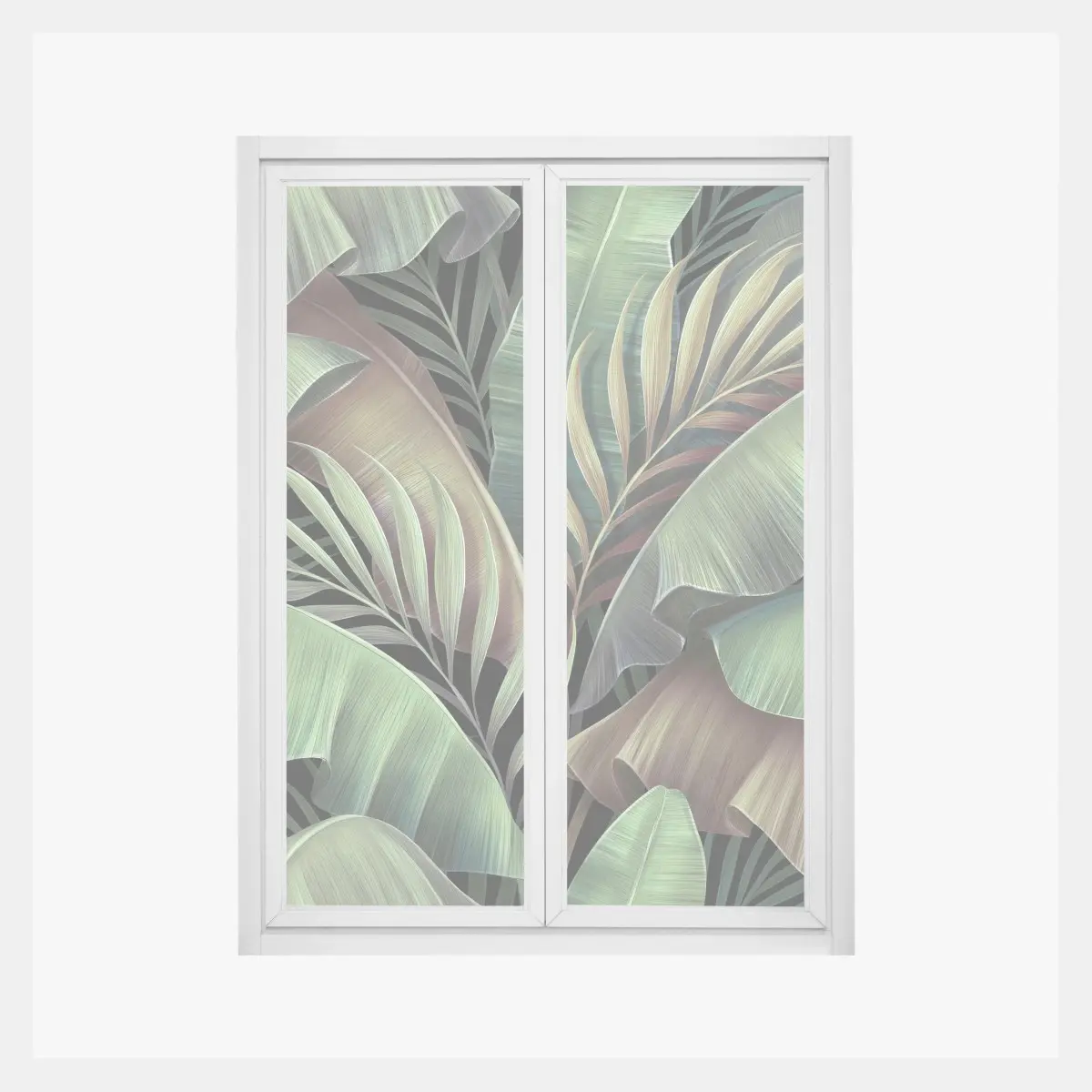 Fensteraufkleber tropisches blättermuster – Pixers®