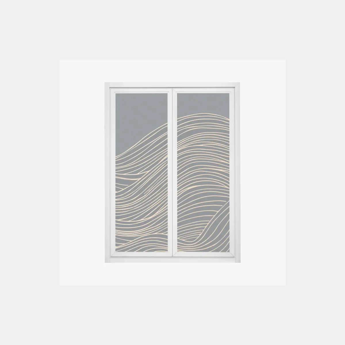 Fensteraufkleber goldene wellen im japanischen stil – Pixers®