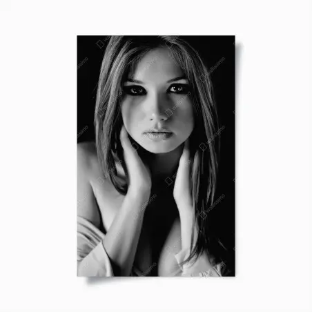 Poster intimes monochromes porträt – Pixers®