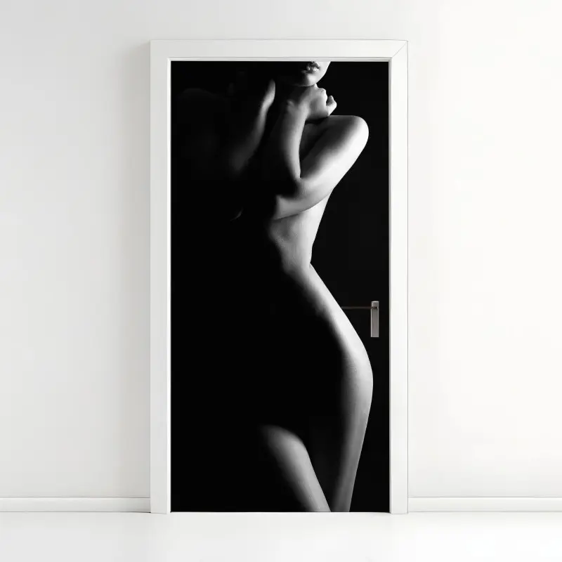 Türaufkleber sinnliche silhouette weiblicher form