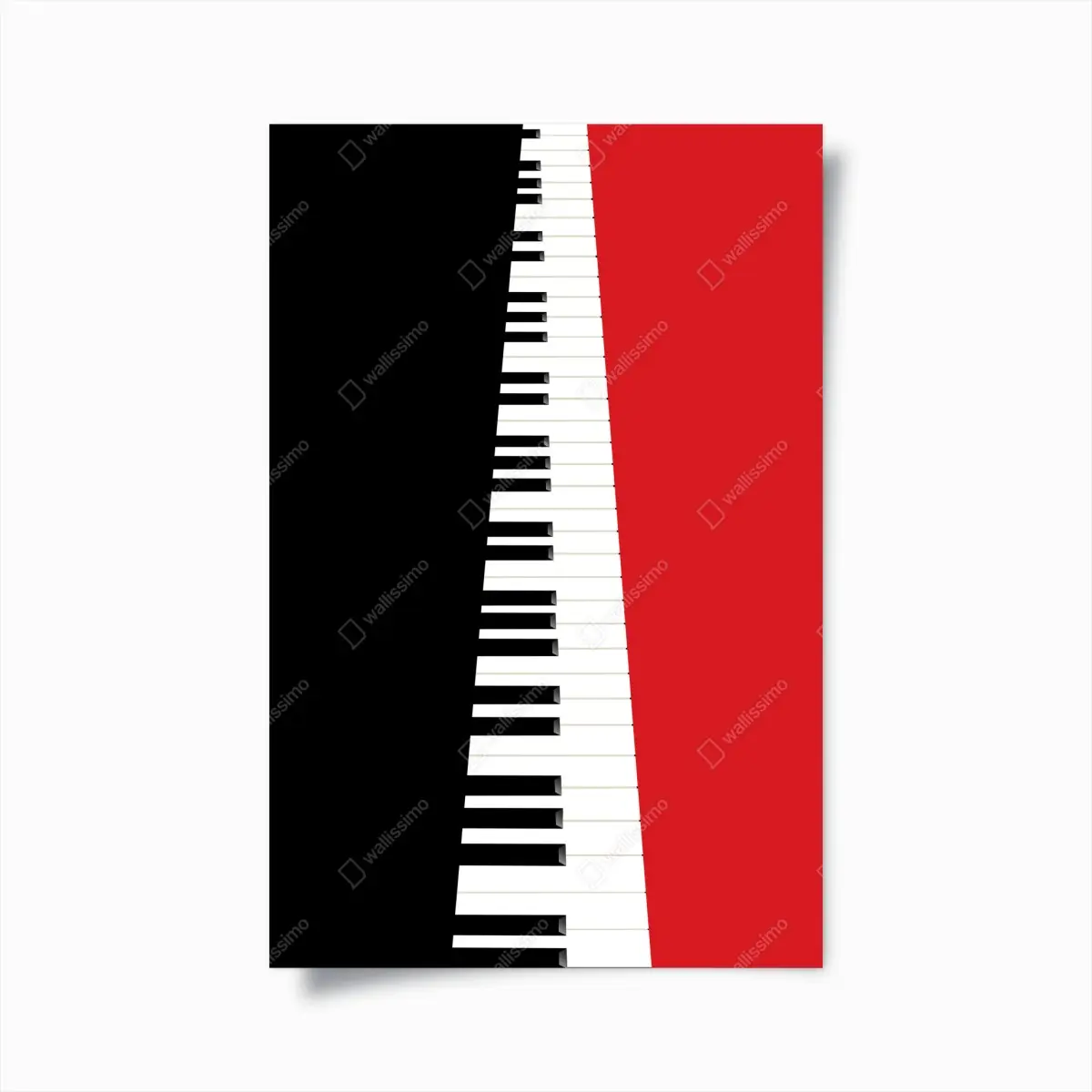 Poster schwarz-rotes klavier-tastatur motiv – Pixers®