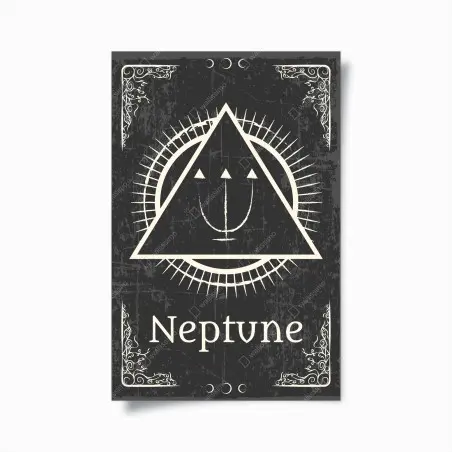 Poster alchemisches symbol Neptun – Pixers®